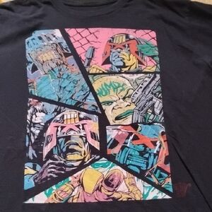 Comic-Inspired Black Graphic Tee